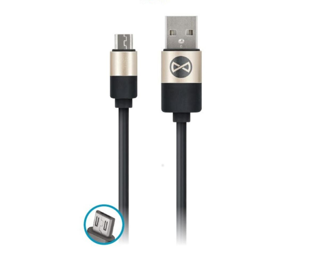 FOREVER USB-microUSB 1M modern czarny - 1443325 - zdjęcie